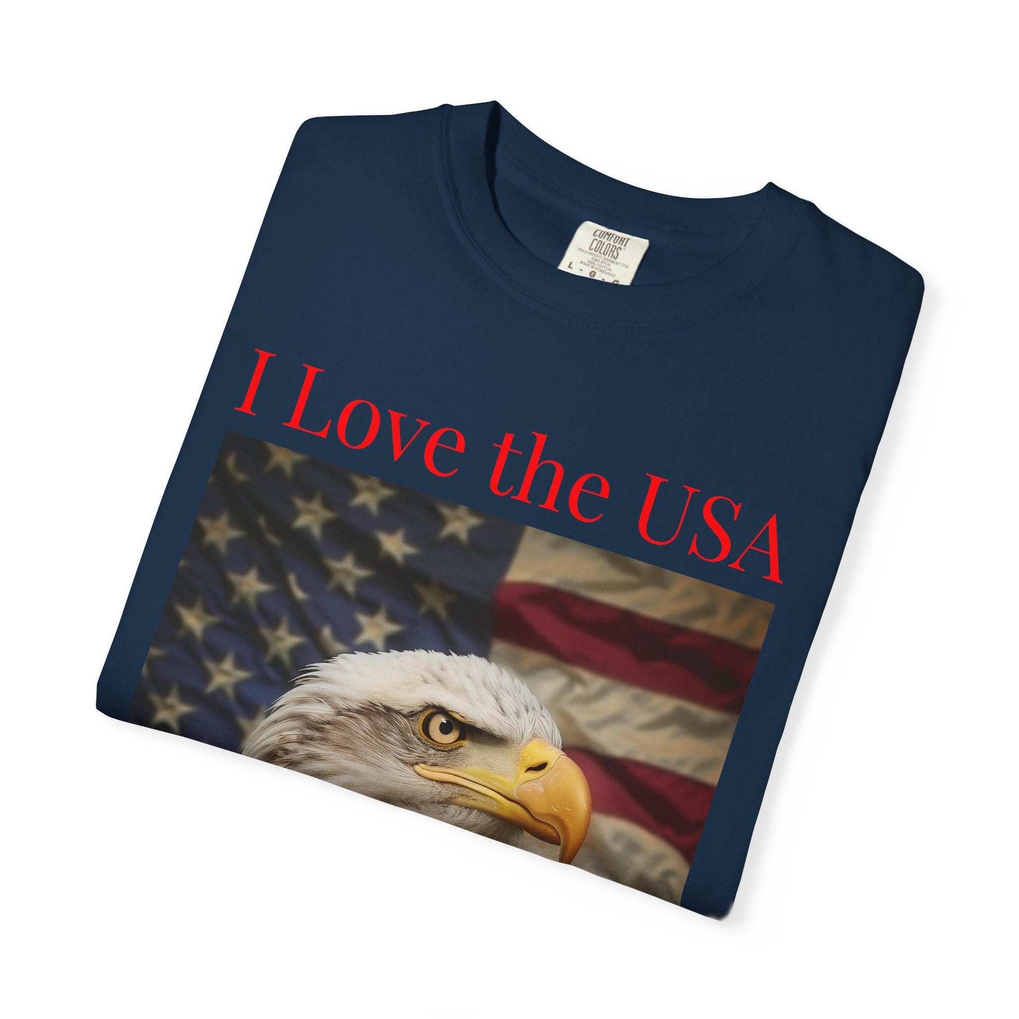 Patriotic Eagle T-Shirt — "I Love the USA 1776–2026"