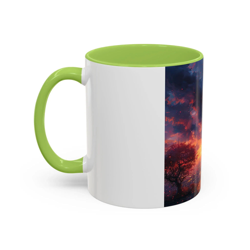 Romantic Sunset Coffee Mug, Love Gift Couples, Heart Design, Cozy Gift for Friends, Coffee Lover Gift, Valentine's Day Women's Merchandise - 250 USA Celebration