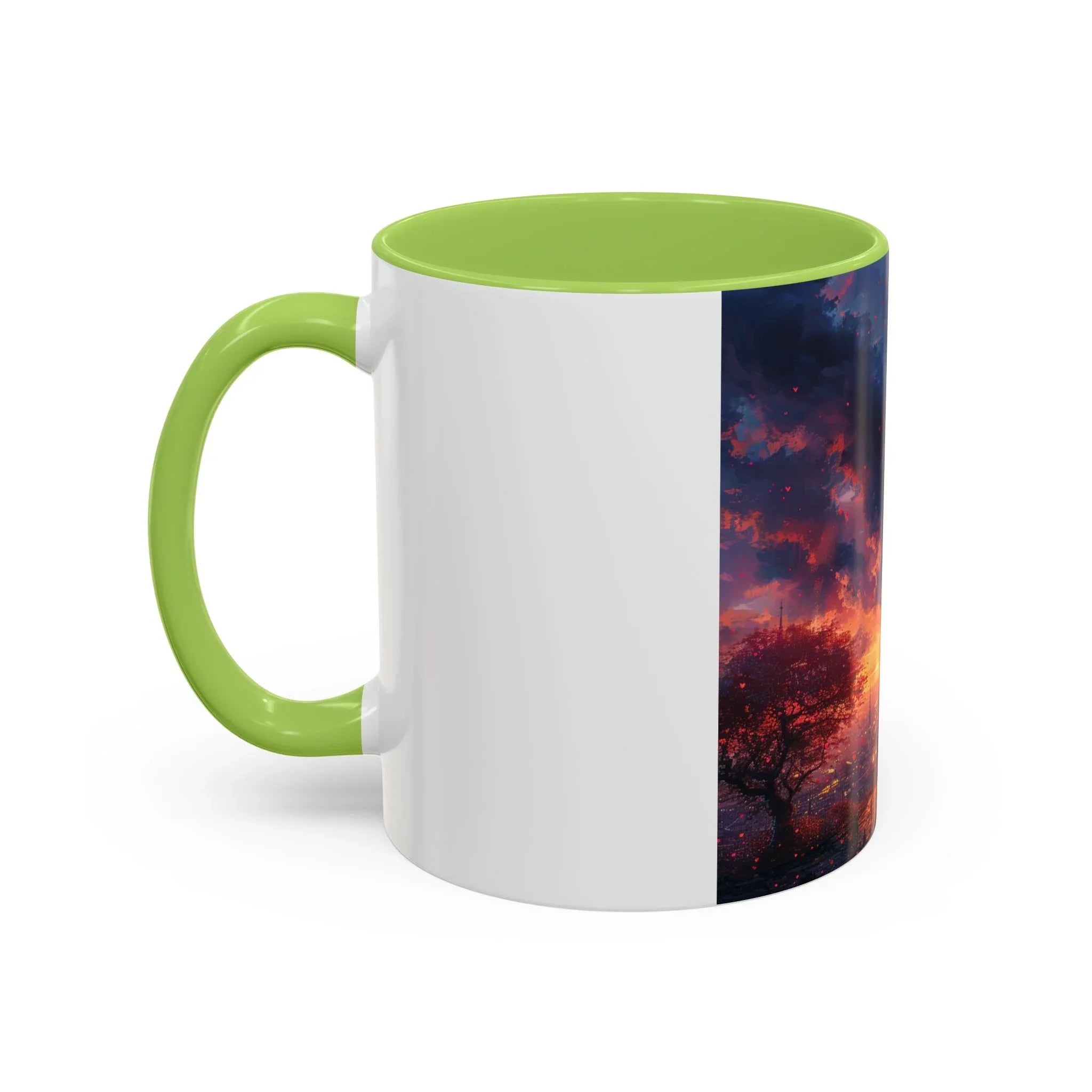 Romantic Sunset Coffee Mug, Love Gift Couples, Heart Design, Cozy Gift for Friends, Coffee Lover Gift, Valentine's Day Women's Merchandise - 250 USA Celebration