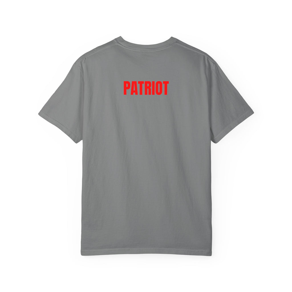 Patriot Graphic T-Shirt — Bold Red Text Tee for Patriotic Holidays