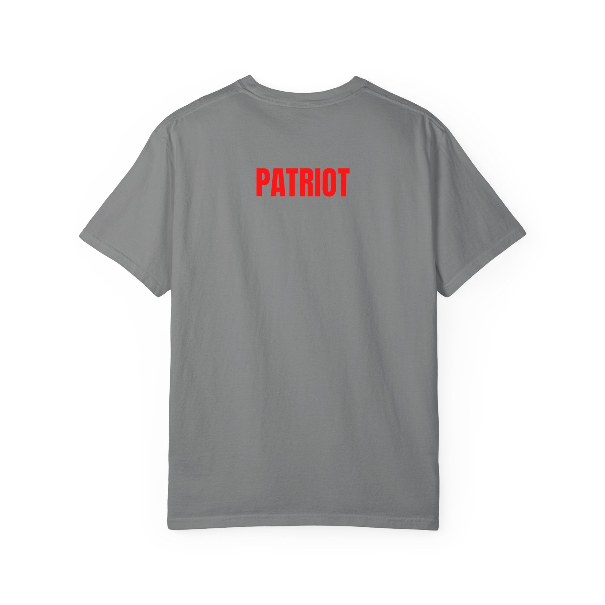 Patriot Graphic T-Shirt — Bold Red Text Tee for Patriotic Holidays