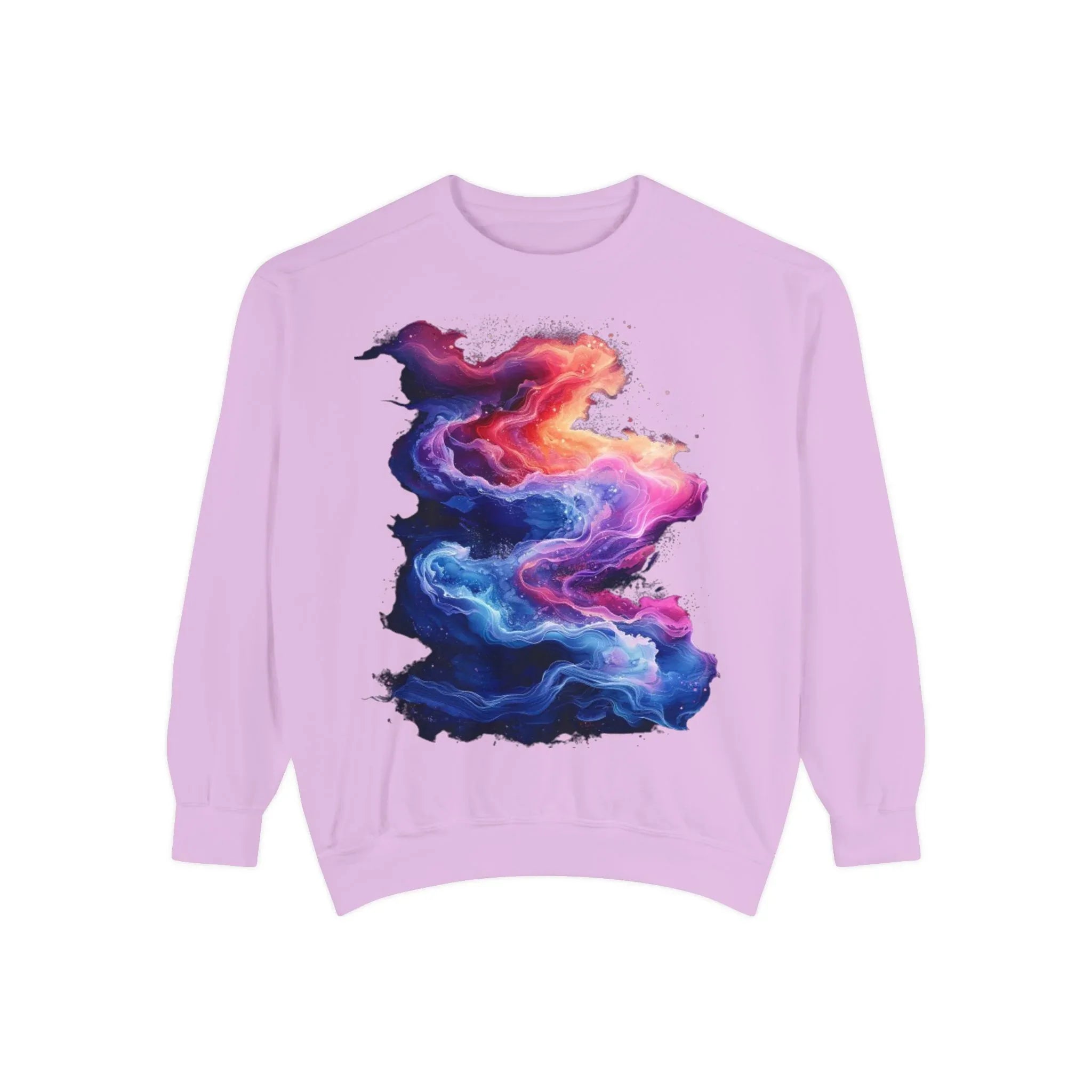 Hyper Bloom Fracture: Psychedelic tee with shattering florals in electric turquoise & magenta flares. Unisex trippy festival flair! - 250 USA Celebration