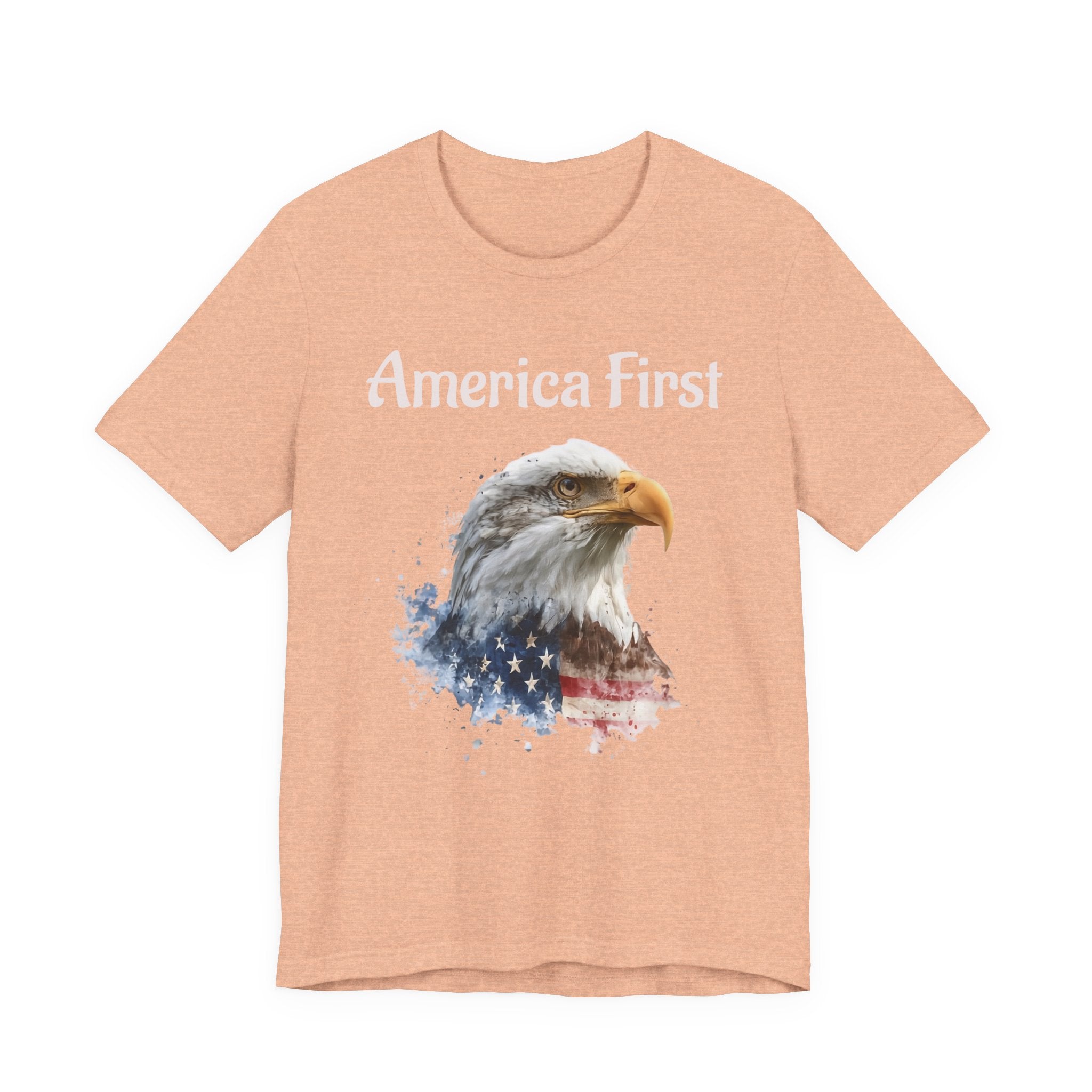 America First Eagle T-Shirt – Patriotic Bald Eagle Tee
