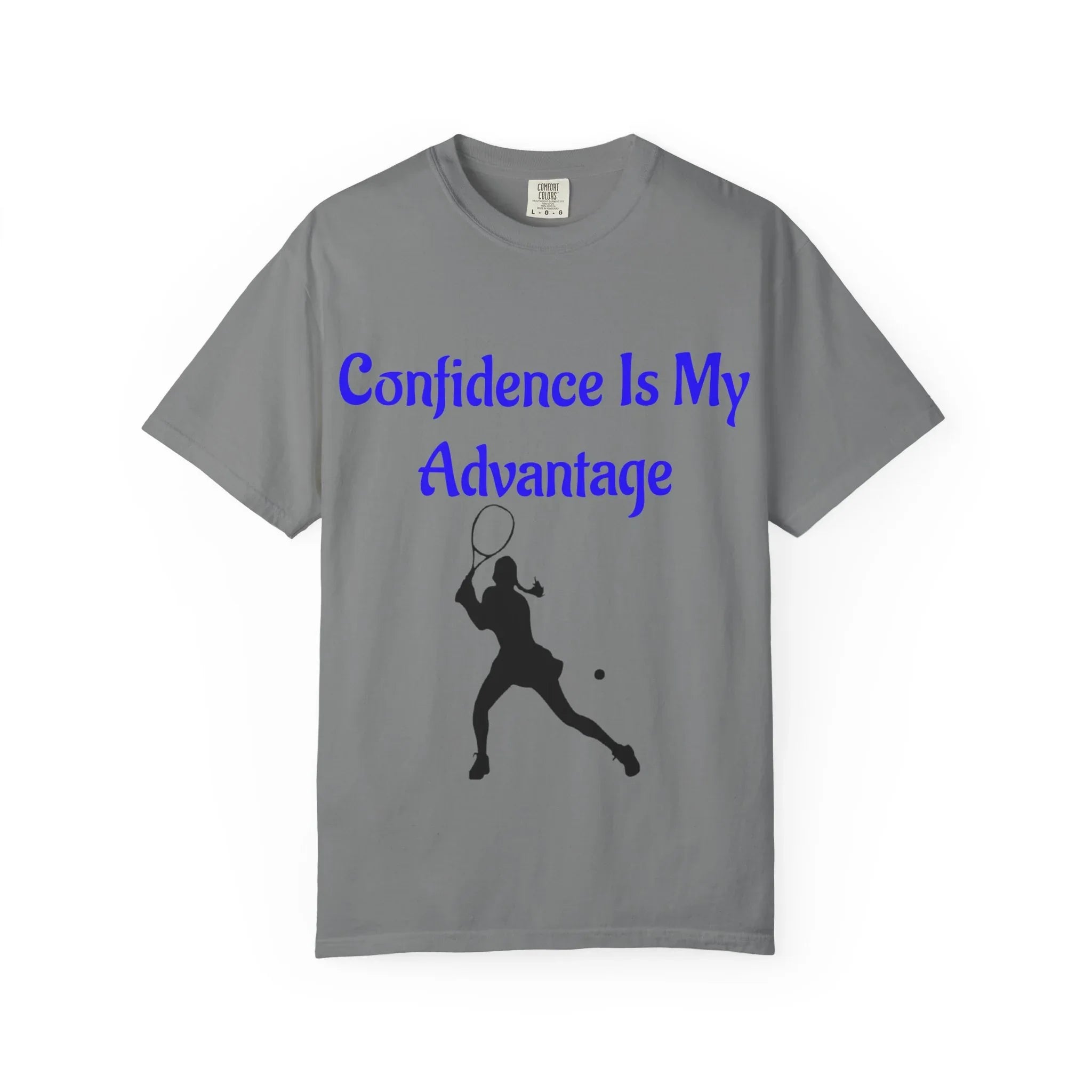 Confidence Is My Advantage Tennis Player T-Shirt | Tennis Quote Tee - 250 USA Celebration