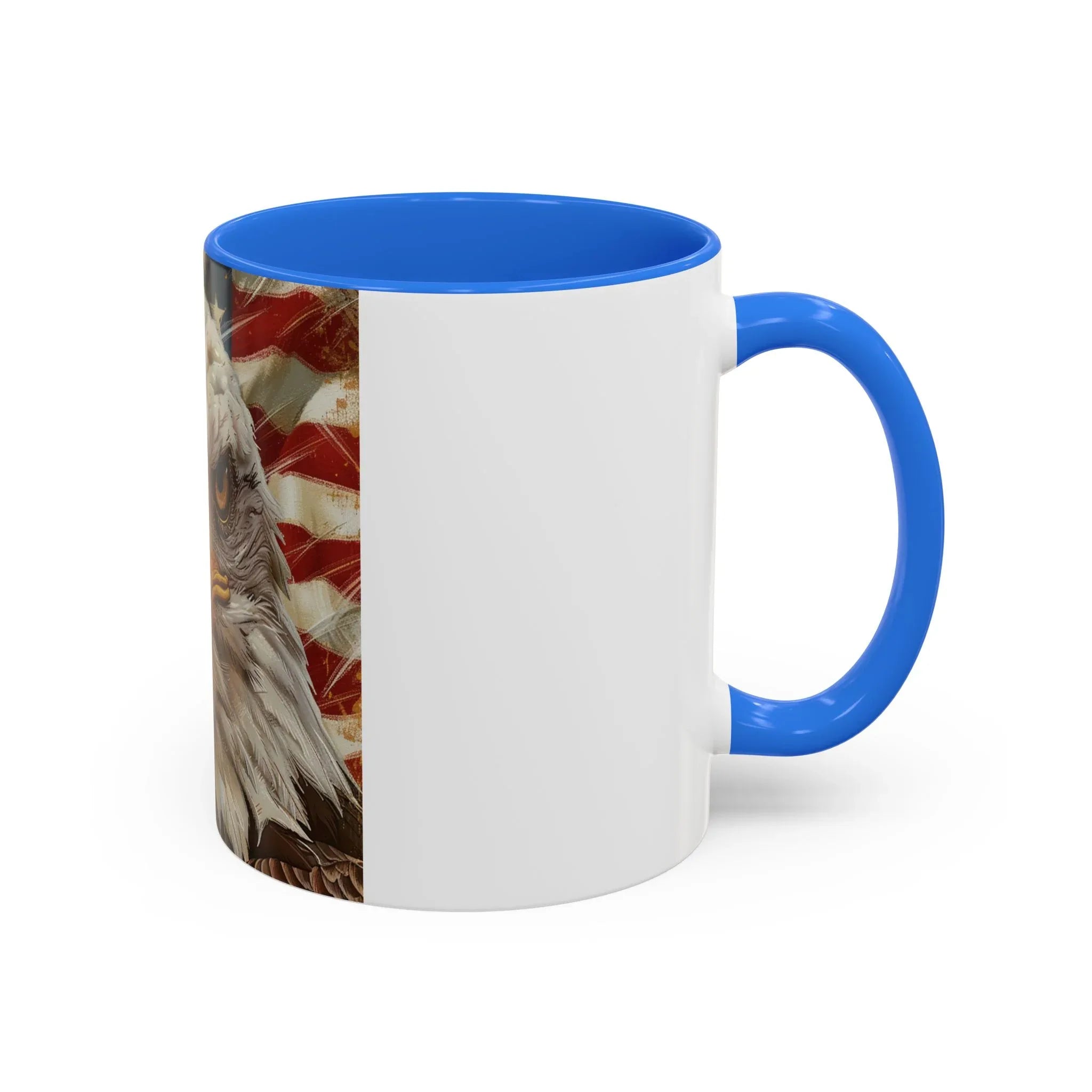 Colorful Mugs (11oz, 15oz) Majestic bald eagle head Patriotic coffee cup, America 250 Celebration coffee cup - 250 USA Celebration