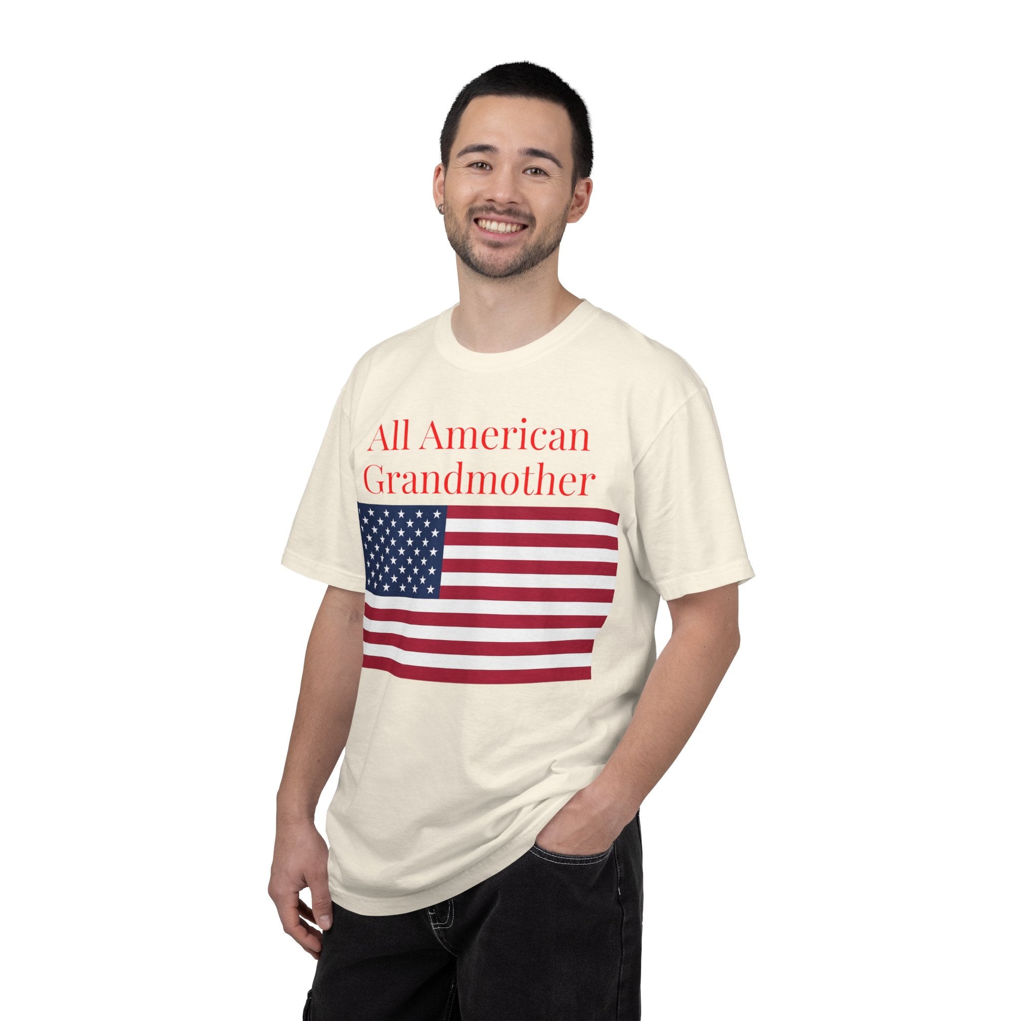All American Grandmother T-Shirt — Patriotic Flag Tee for Moms & Grandmas