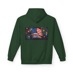 USA 250 Patriotic Hoodie with American Flag & Fireworks