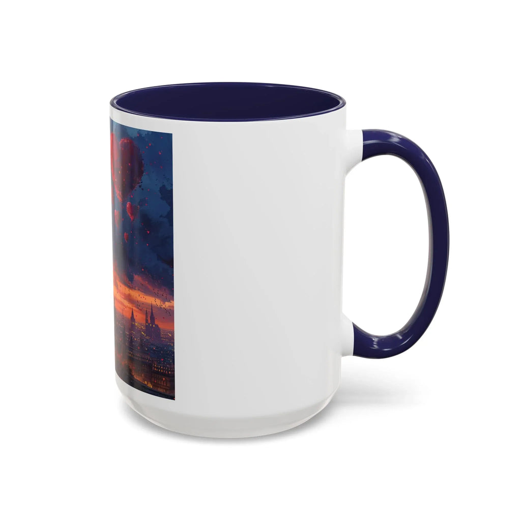 Romantic Sunset Coffee Mug, Love Gift Couples, Heart Design, Cozy Gift for Friends, Coffee Lover Gift, Valentine's Day Women's Merchandise - 250 USA Celebration