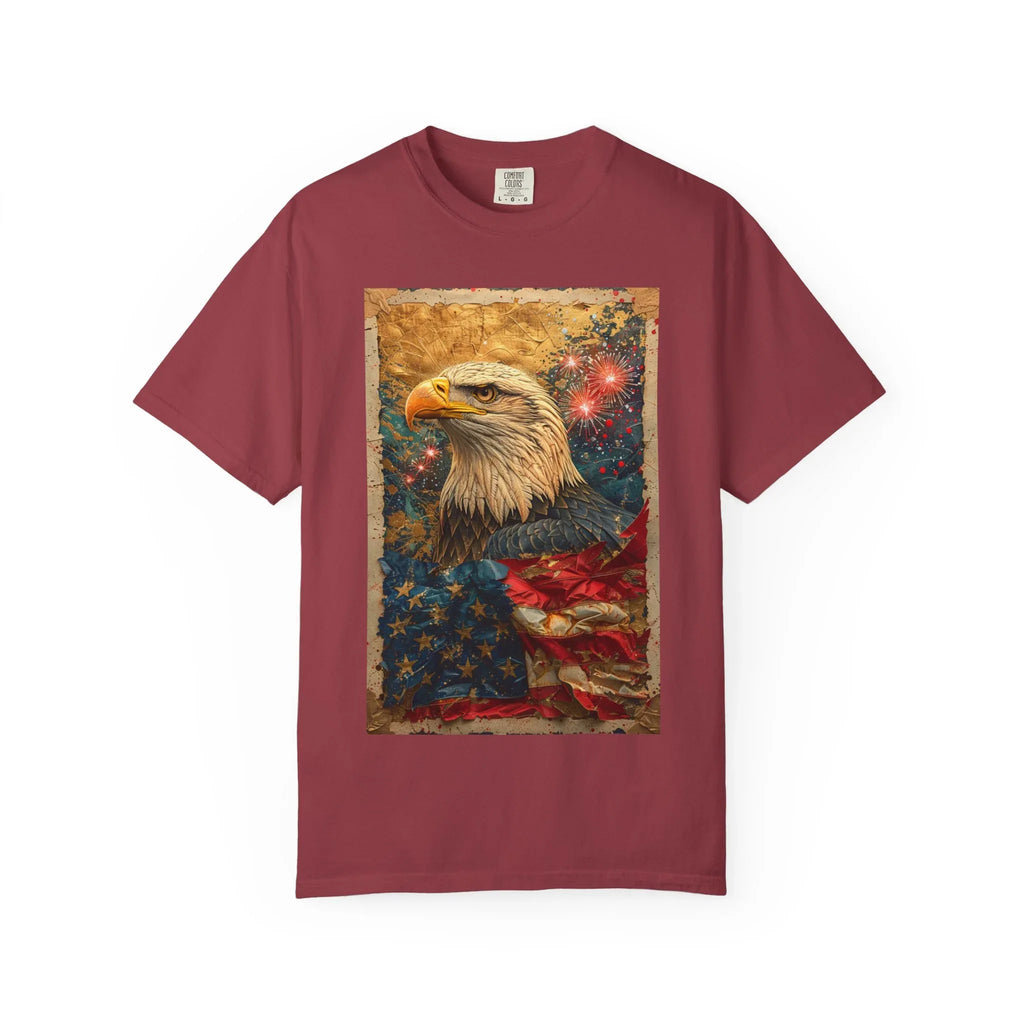 Bald Eagle with American Flag T-Shirt | Patriotic Vintage USA - 250 USA Celebration