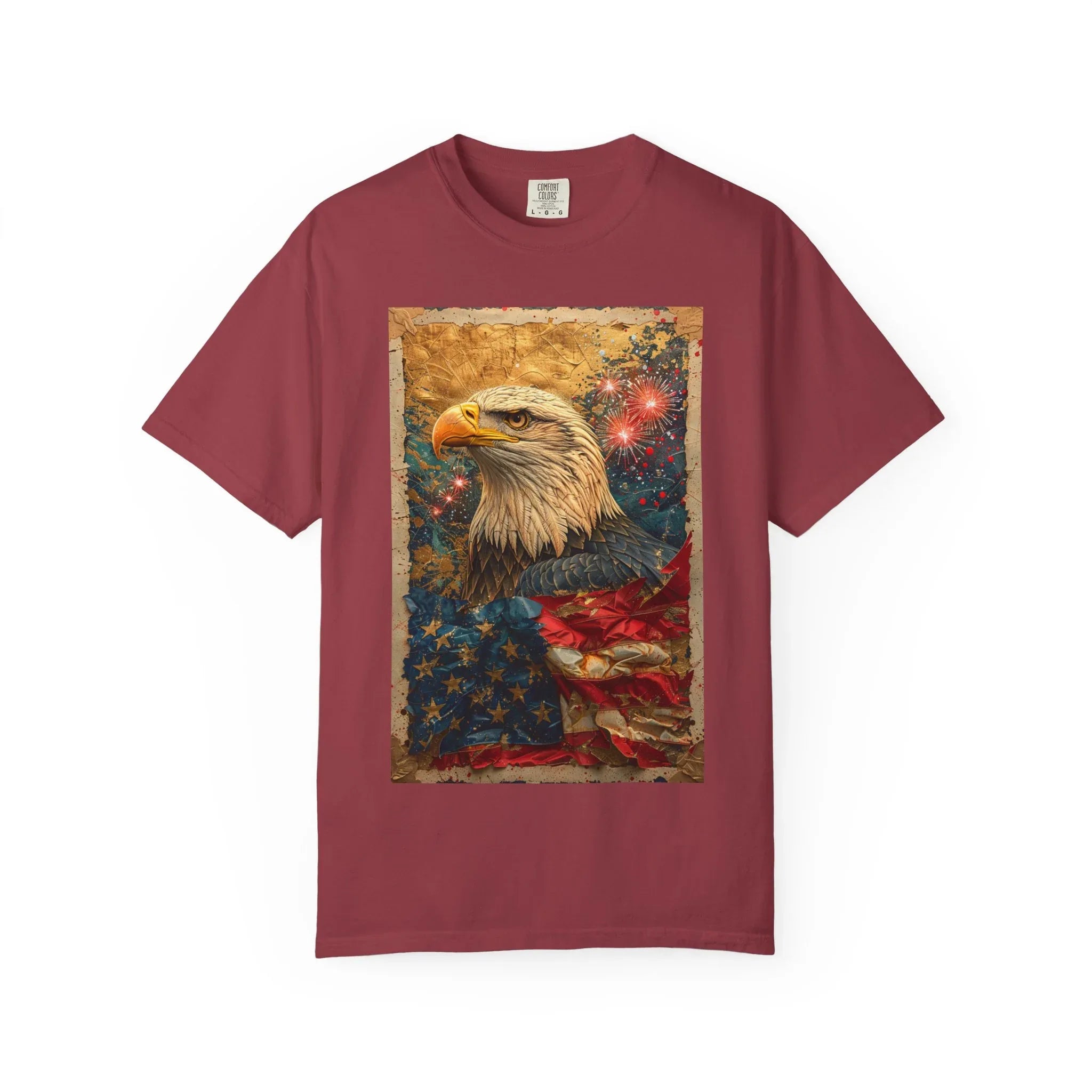 Bald Eagle with American Flag T-Shirt | Patriotic Vintage USA - 250 USA Celebration