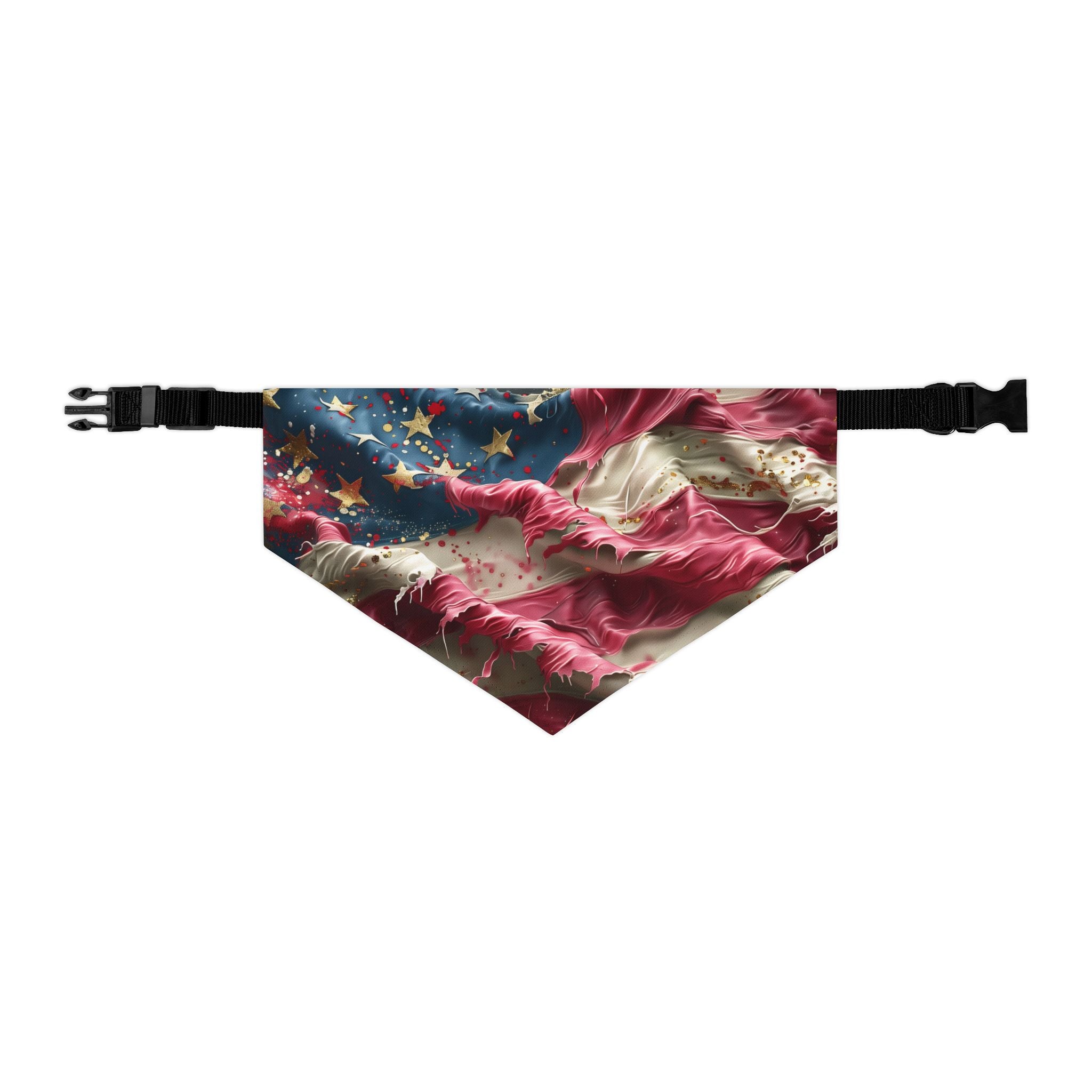 Patriotic American Flag Pet Bandana Collar – USA Stars & Stripes Dog Bandana