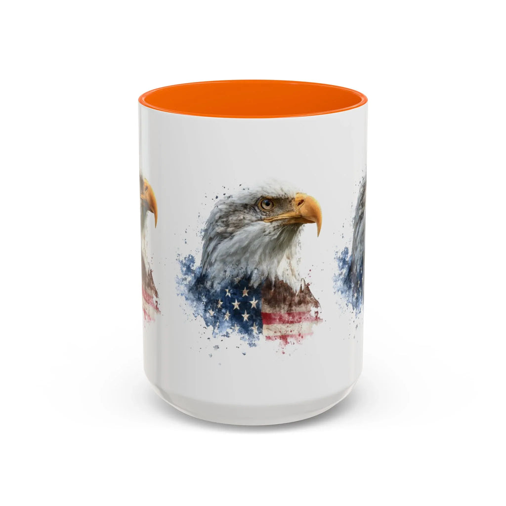 American Flag Bald Eagle Mug | Accent Coffee Mug - 250 USA Celebration