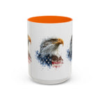 American Flag Bald Eagle Mug | Accent Coffee Mug - 250 USA Celebration