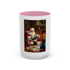 Christmas Santa Mug, Holiday Coffee Mug, Festive Drinkware, Cute Santa Cup, Winter Decor, Gift for Kids - 250 USA Celebration
