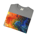 Colorful Abstract Swirl T-Shirt, psychedelic design blooms with surreal depth, blending free-flowing lines and bold swirls - 250 USA Celebration