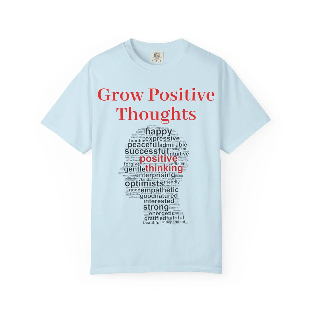 Grow Positive Thoughts T-shirt | Positive Word Cloud Mental Health Tee - 250 USA Celebration