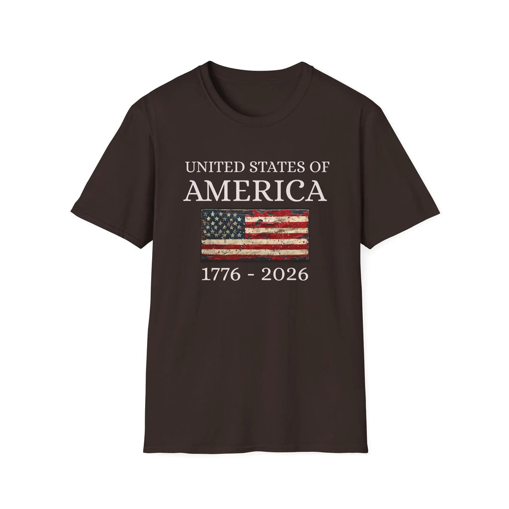 United States of America Patriotic America First T-Shirt | USA Flag - 250 USA Celebration