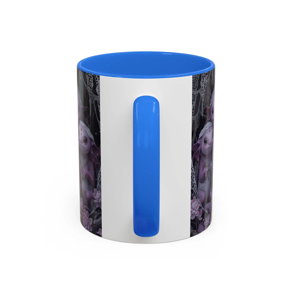 Purple Axolotl Trio Mug | Cute Amphibian Art Ceramic Coffee Cup - 250 USA Celebration