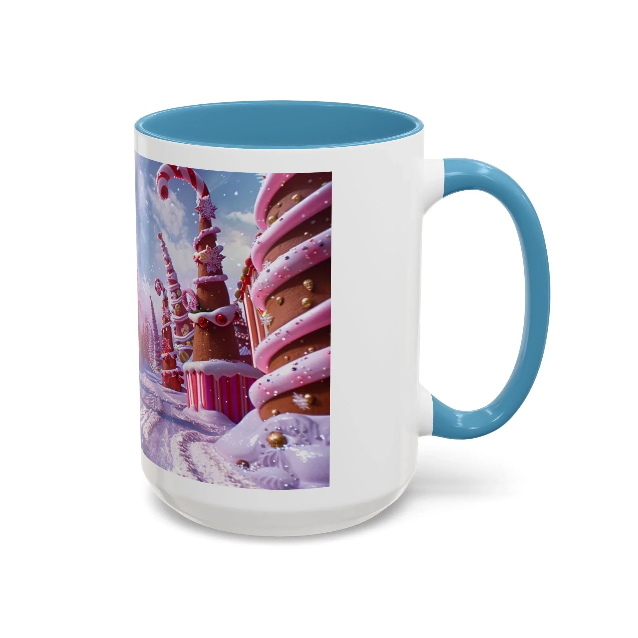 Festive Santa Candy Wonderland Mug | Holiday Santa Claus Candy Cane Forest - 250 USA Celebration