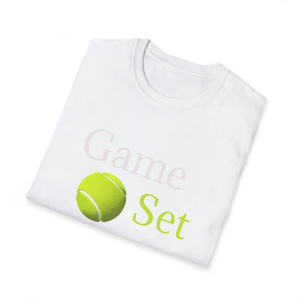 Game Set Match T-Shirt | Tennis Ball Graphic Tee - 250 USA Celebration