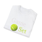 Game Set Match T-Shirt | Tennis Ball Graphic Tee - 250 USA Celebration
