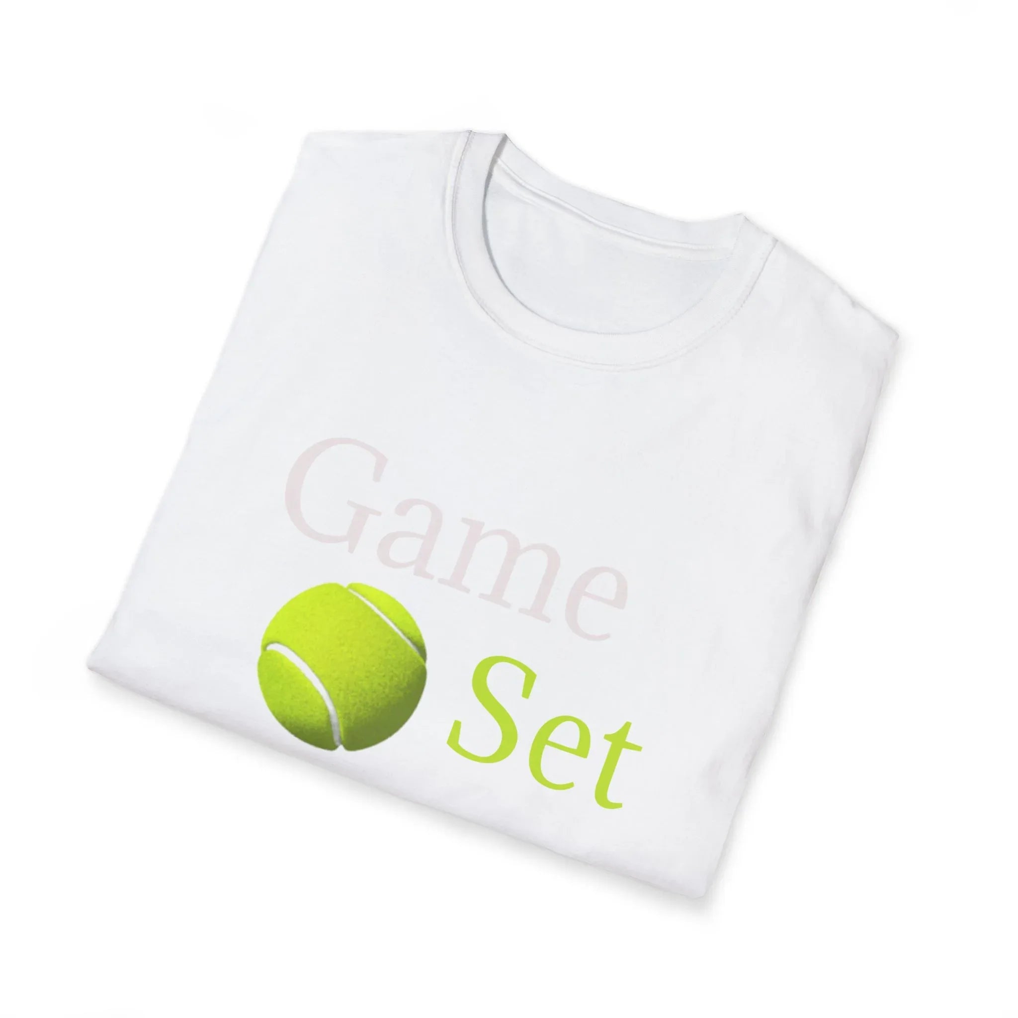 Game Set Match T-Shirt | Tennis Ball Graphic Tee - 250 USA Celebration
