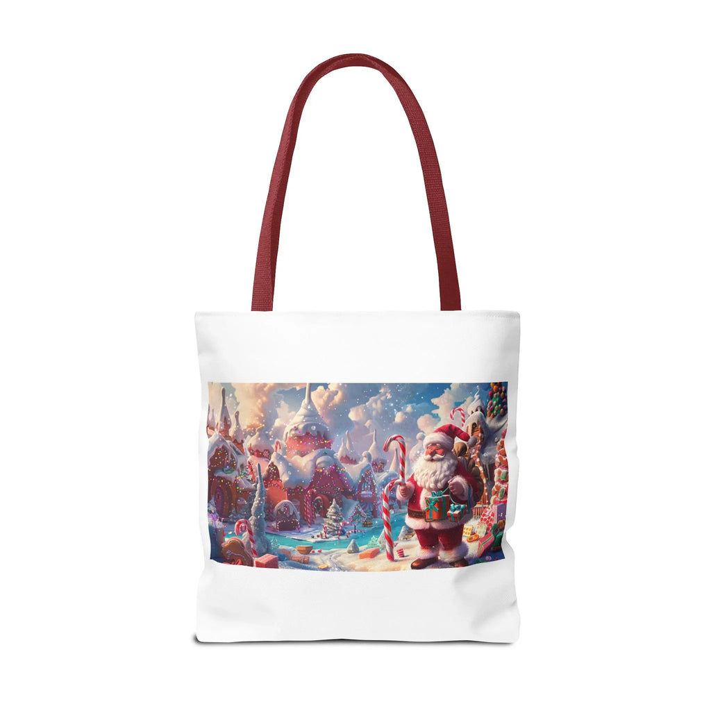 Santa Claus Holiday Tote Bag, AOP Printing, Christmas Gift Bag, Festive Shopping Tote, Fun Winter Accessories, Unique Holiday Item - 250 USA Celebration