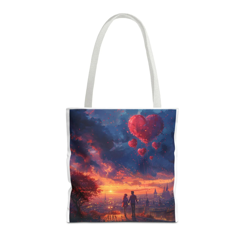 Romantic Heart Tote Bag, Date Nights, Valentine's Day, Travel, Valentine's Day Women's Merchandise, Cute Love Apparel, Valentine's Gifts, - 250 USA Celebration