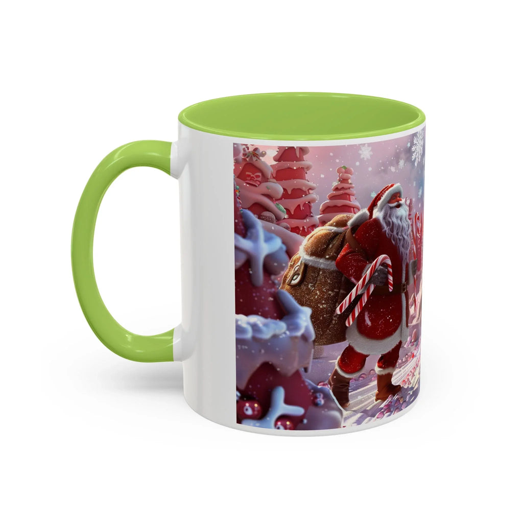 Coffee Mug, Festive Santa in Candy Wonderland, 11oz, 15oz, Tim Burton Style, Whimsical Holiday Cup, Christmas Gift, Hot Cocoa Mug - 250 USA Celebration