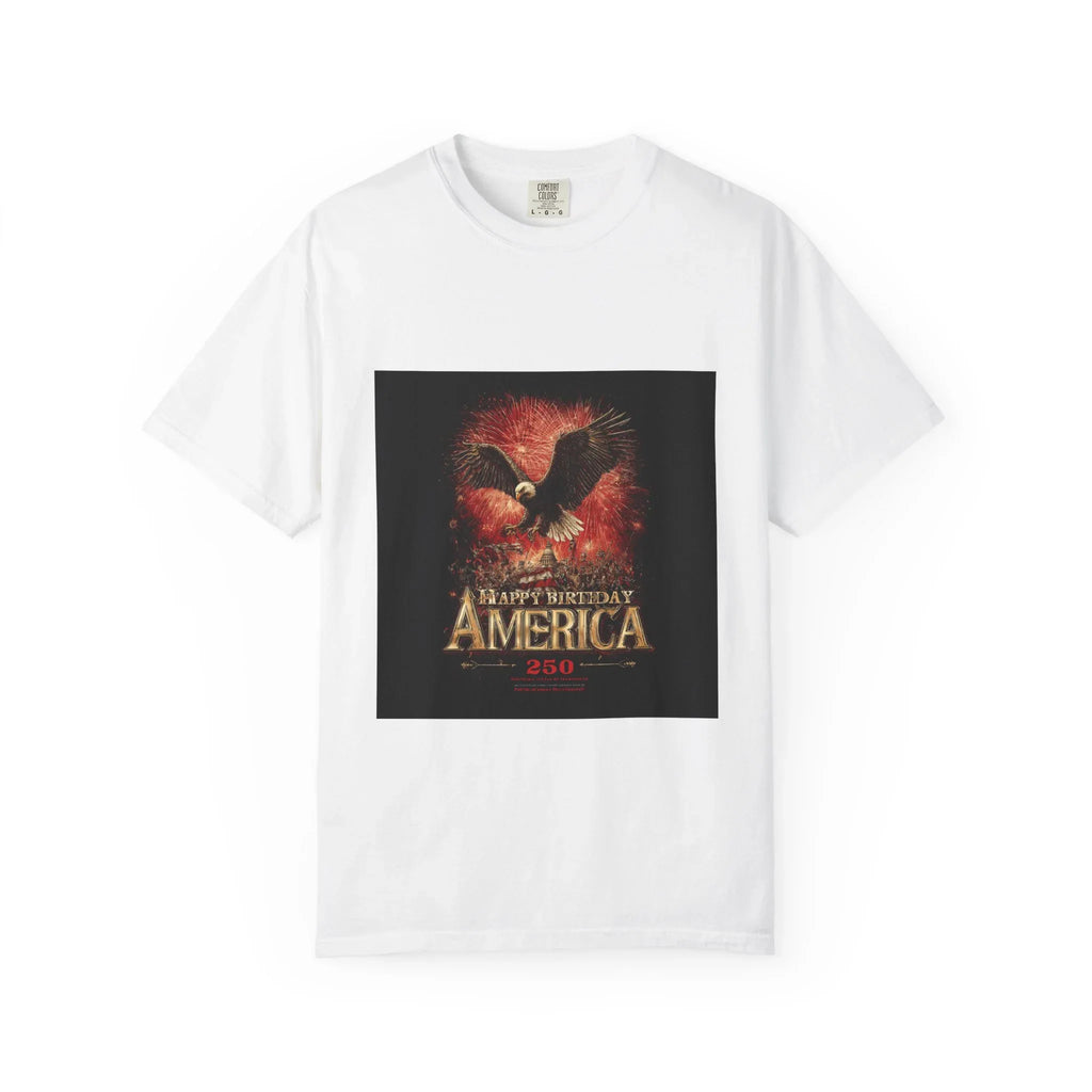 Bald Eagle with Fireworks T-shirt | America 4th of July Patriotic Tee - 250 USA Celebration
