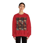 God Bless America Eagle Artwork crewneck sweatshirt | Patriotic eagle collage - 250 USA Celebration