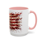 Patriotic 250th Anniversary Coffee Mug – American Flag Splash Accent (11/15oz)