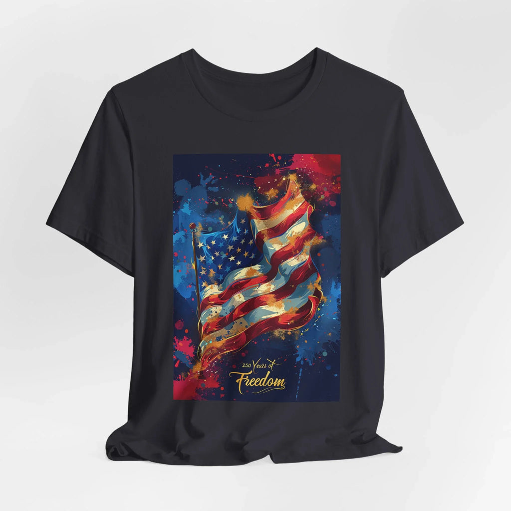 Patriotic Freedom Tee, Unisex Jersey Short Sleeve Tee, American Flag Shirt, Fourth of July Apparel, Independence Day Outfit, Gift for [...] - 250 USA Celebration
