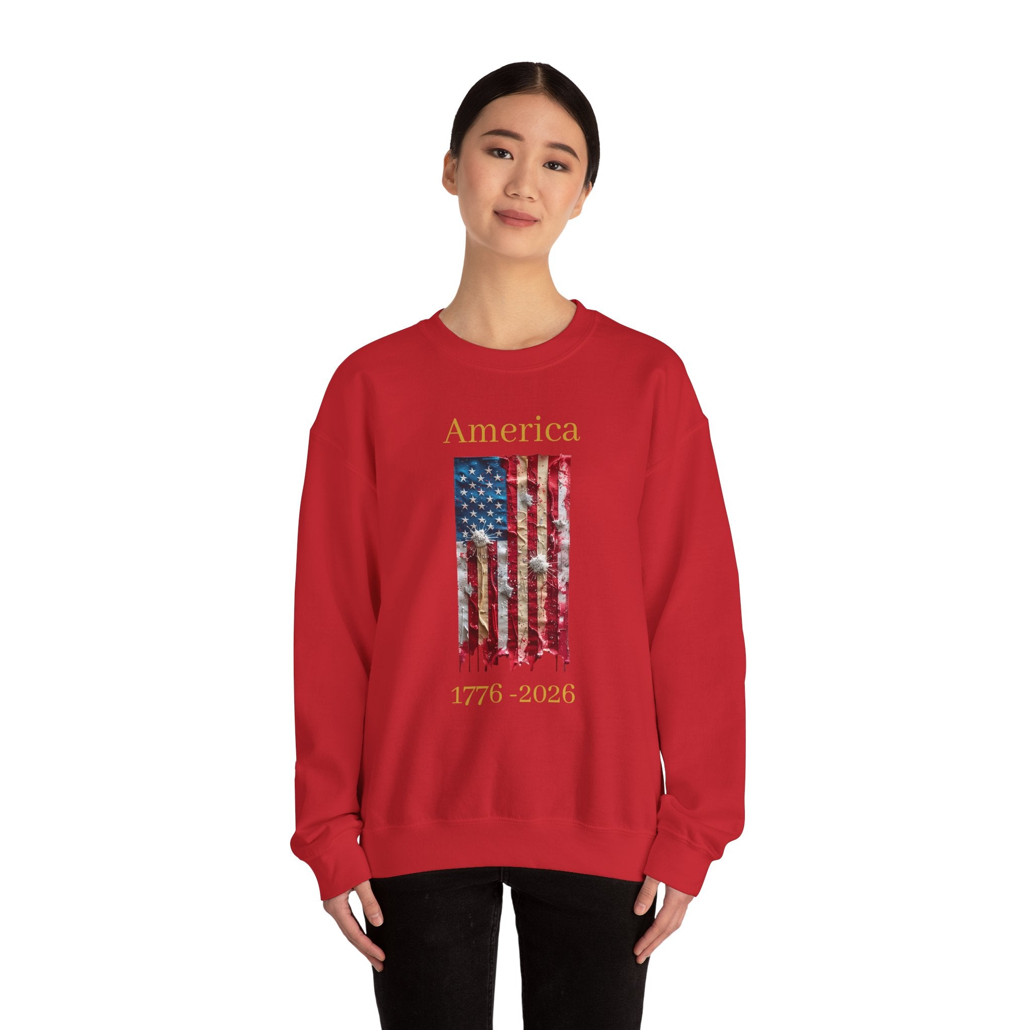 America 1776-2026 Flag Crewneck Sweatshirt