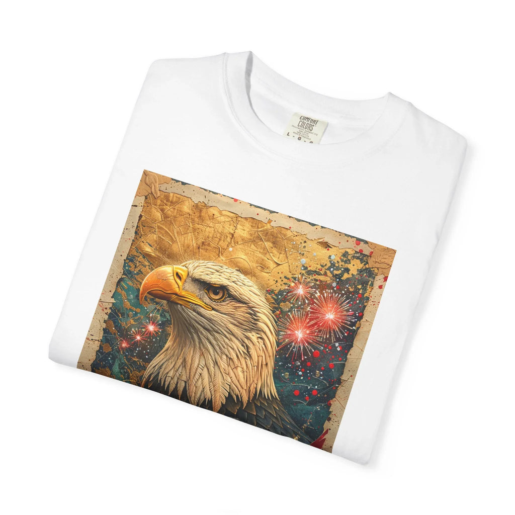 Bald Eagle with American Flag T-Shirt | Patriotic Vintage USA - 250 USA Celebration