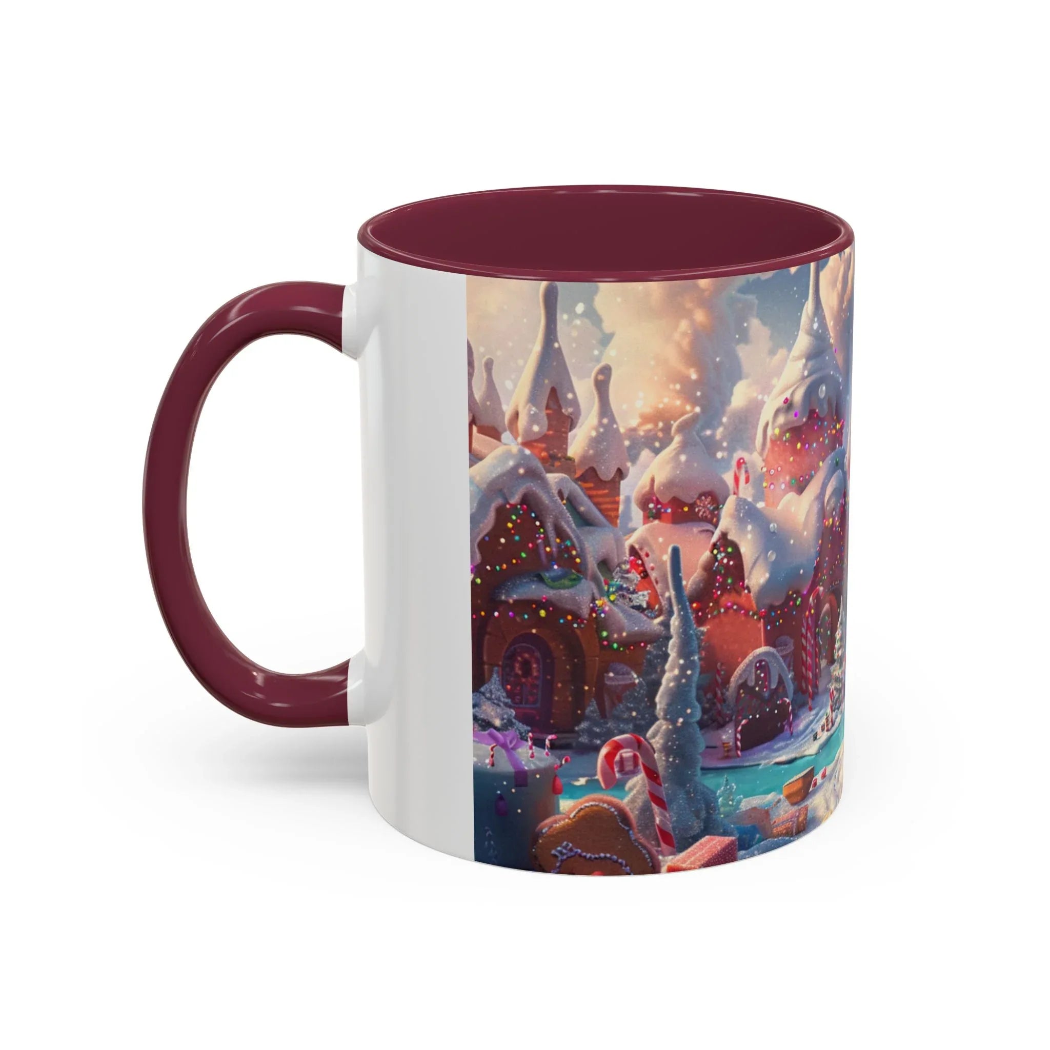 Festive Santa in Candy Wonderland mug | Holiday Christmas ceramic mug - 250 USA Celebration