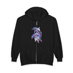 Watercolor Dolphins Zip Hoodie | Ocean Marine Animal Graphic - 250 USA Celebration