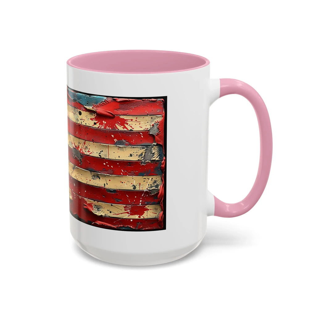 Colorful Mugs (11oz, 15oz), American Flag, Patriotic Flag coffee cup - 250 USA Celebration