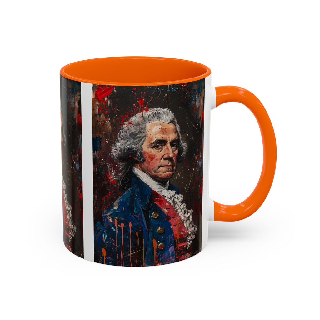 Historical Portrait Accent Mug — Patriotic Vintage-Style Coffee Cup