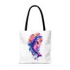 Colorful Watercolor Dolphin Tote Bag | Vibrant Splash Ocean Art - 250 USA Celebration