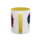 Psychedelic Third Eye Mug | Glowing Mushrooms, Melting Doves, Neon Lava Art - 250 USA Celebration