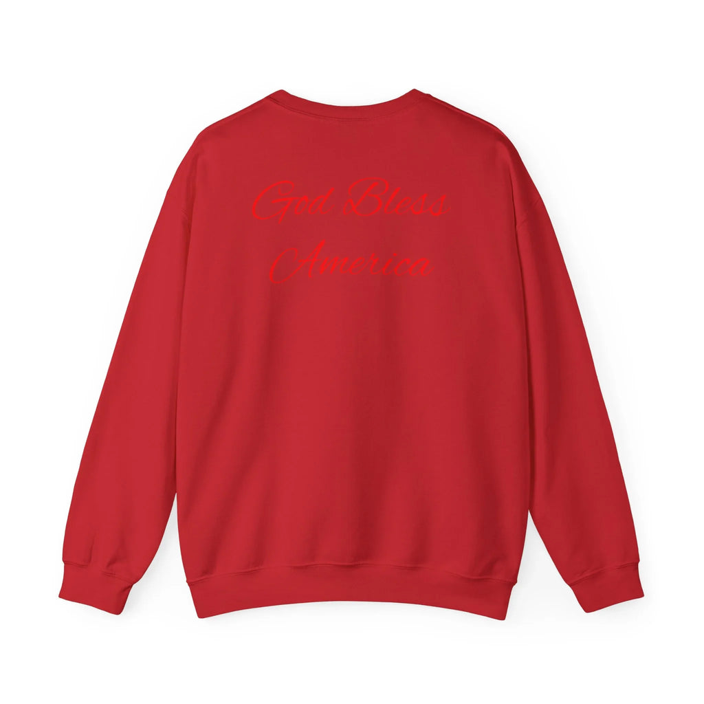 God Bless America Eagle Artwork crewneck sweatshirt | Patriotic eagle collage - 250 USA Celebration