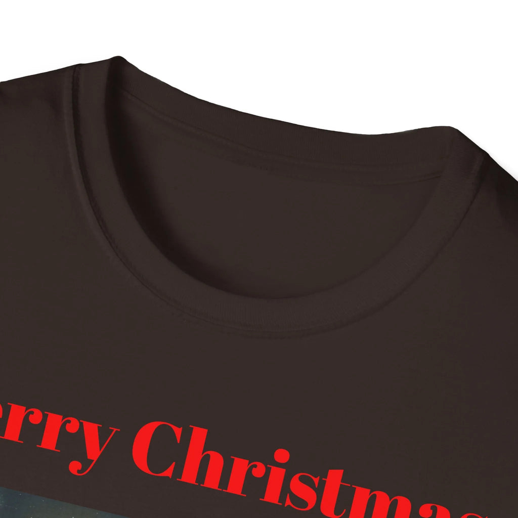 Christmas Graphic Tee, Unisex Softstyle T-Shirt, Holiday Outfit, Gift for Him/Her, Merry Christmas Shirt, Festive Wear - 250 USA Celebration