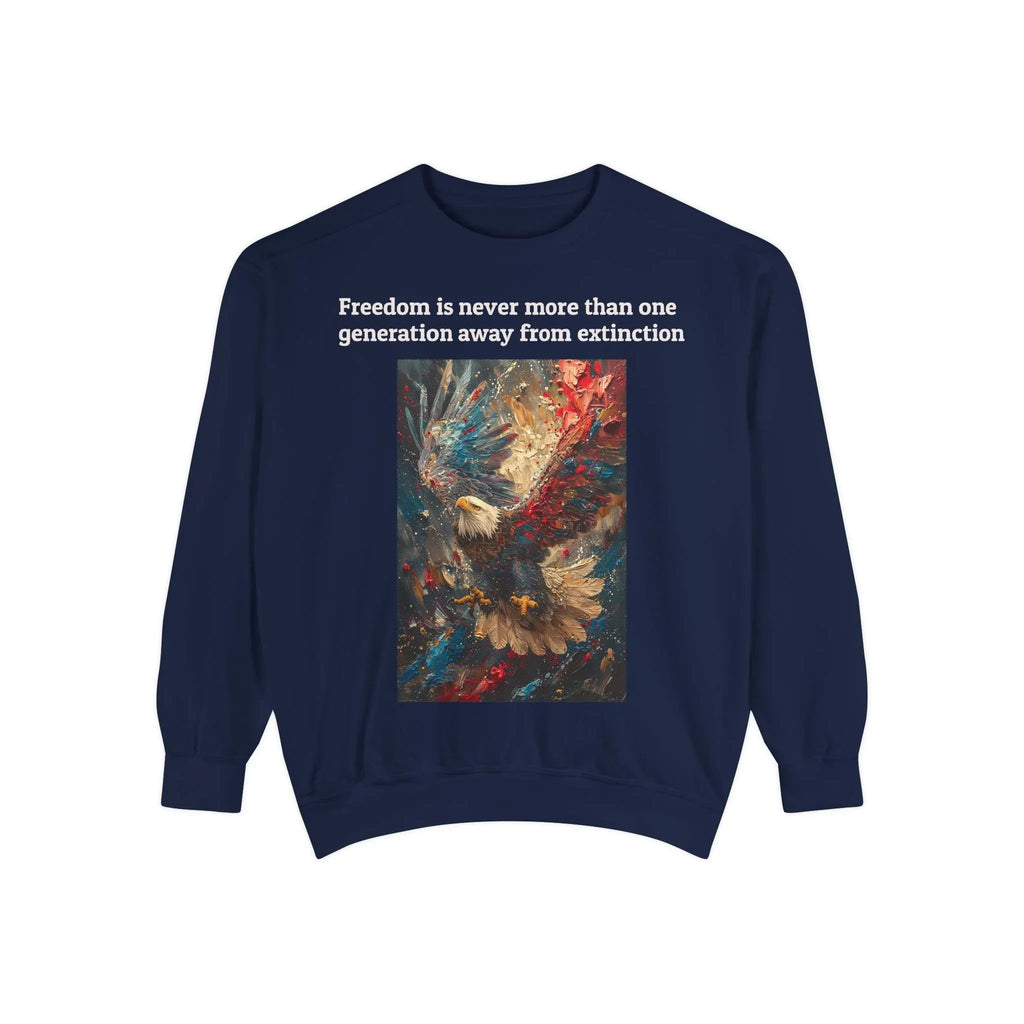 Patriotic Sweatshirt, American Flag, Eagle & Fireworks Design, Freedom Quote, 4th of July Shirt, Independence Day Apparel, Memorial Day - 250 USA Celebration