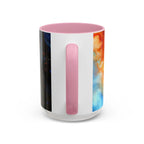 Colorful Mugs (11oz, 15oz) Intense abstract oil splat- coffee cup - 250 USA Celebration