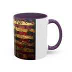 Distressed American Flag Accent Coffee Mug — Patriotic 11/15oz