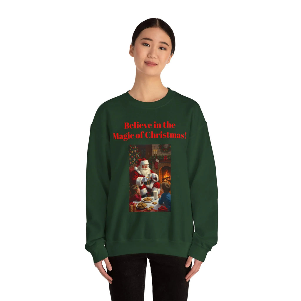 Christmas Magic Sweatshirt, Holiday Crewneck, Cozy Winter Apparel, Unisex Gift for Christmas, Believe in the Magic of Christmas! - 250 USA Celebration