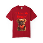 Cute French Bulldog Puppy Holding Red Heart T-shirt | Dog Lover Cartoon - 250 USA Celebration