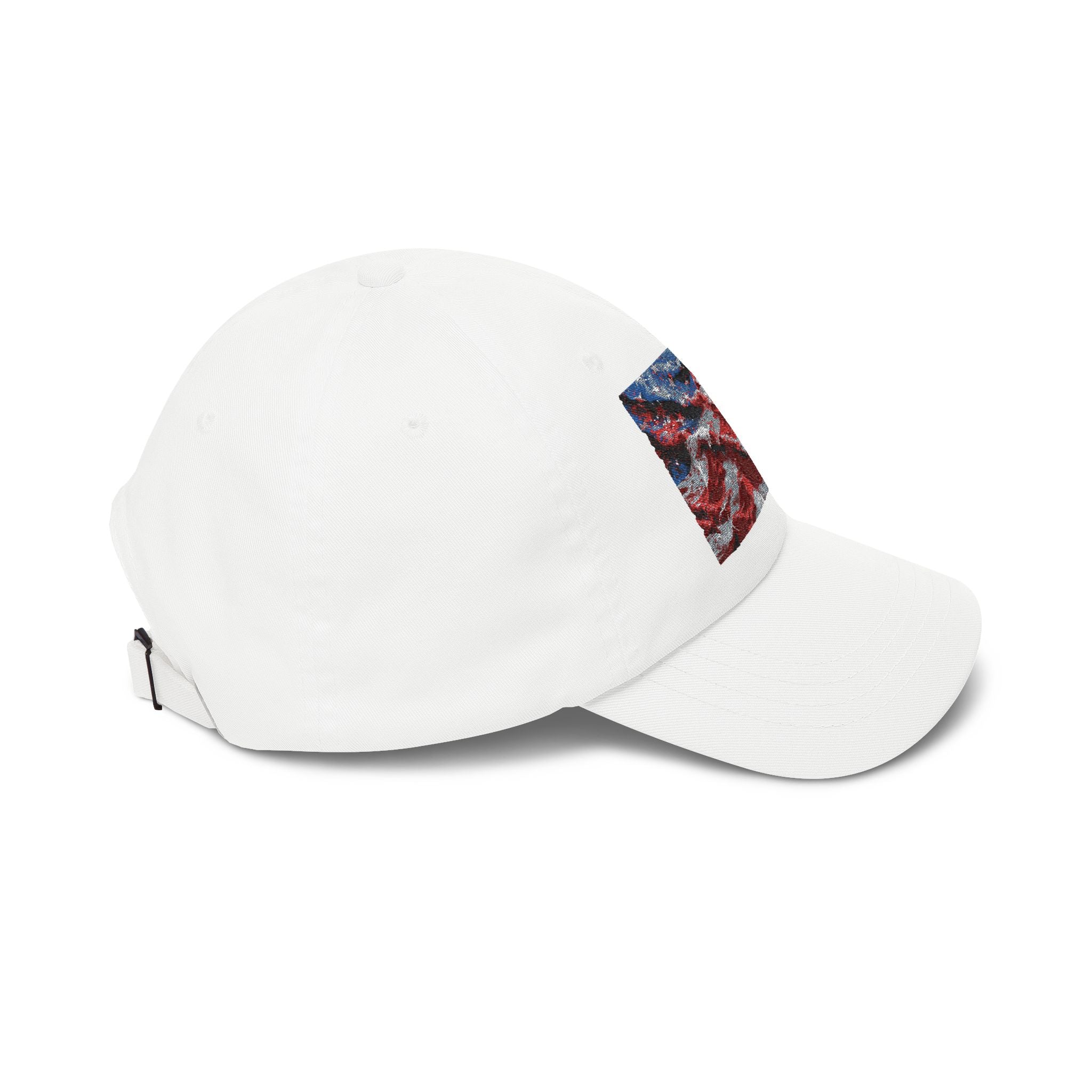 American Flag Dad Cap — Red White Blue Sequin Wave Baseball Hat