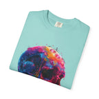 Colorful Drip Skull T-shirt | Watercolor Skull Shirt, Artistic Gothic Tee - 250 USA Celebration